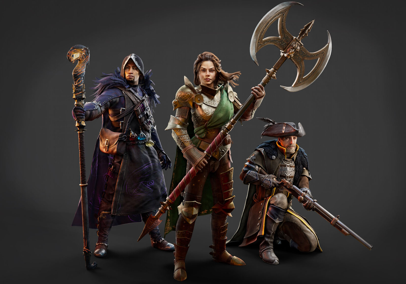 three brave adventurers