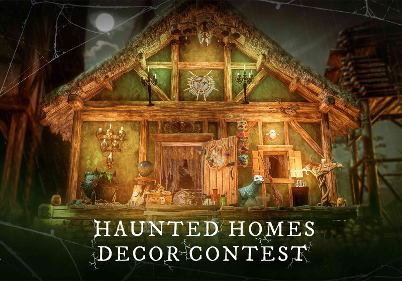 "Haunted Homes Decor Contest" official New World Twitter/X announcement image